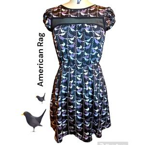 🐦‍⬛ Sweetest Black | Raven Bird Dress Beautiful Twisted Cap Sleeves